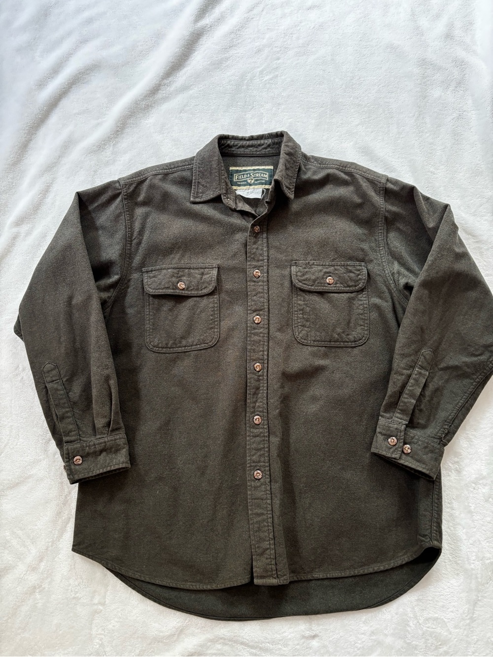 Vintage Feild and stream green long sleeve button down